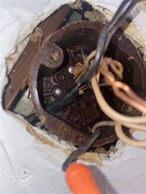 how to remove old ceiling electrical box|removing an old ceiling fan.